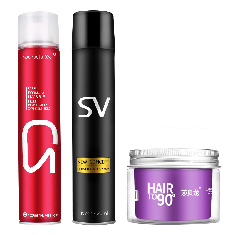 莎貝龍SABALION 三瓶黑瓶發(fā)膠，塑造自然清香的不傷發(fā)造型
